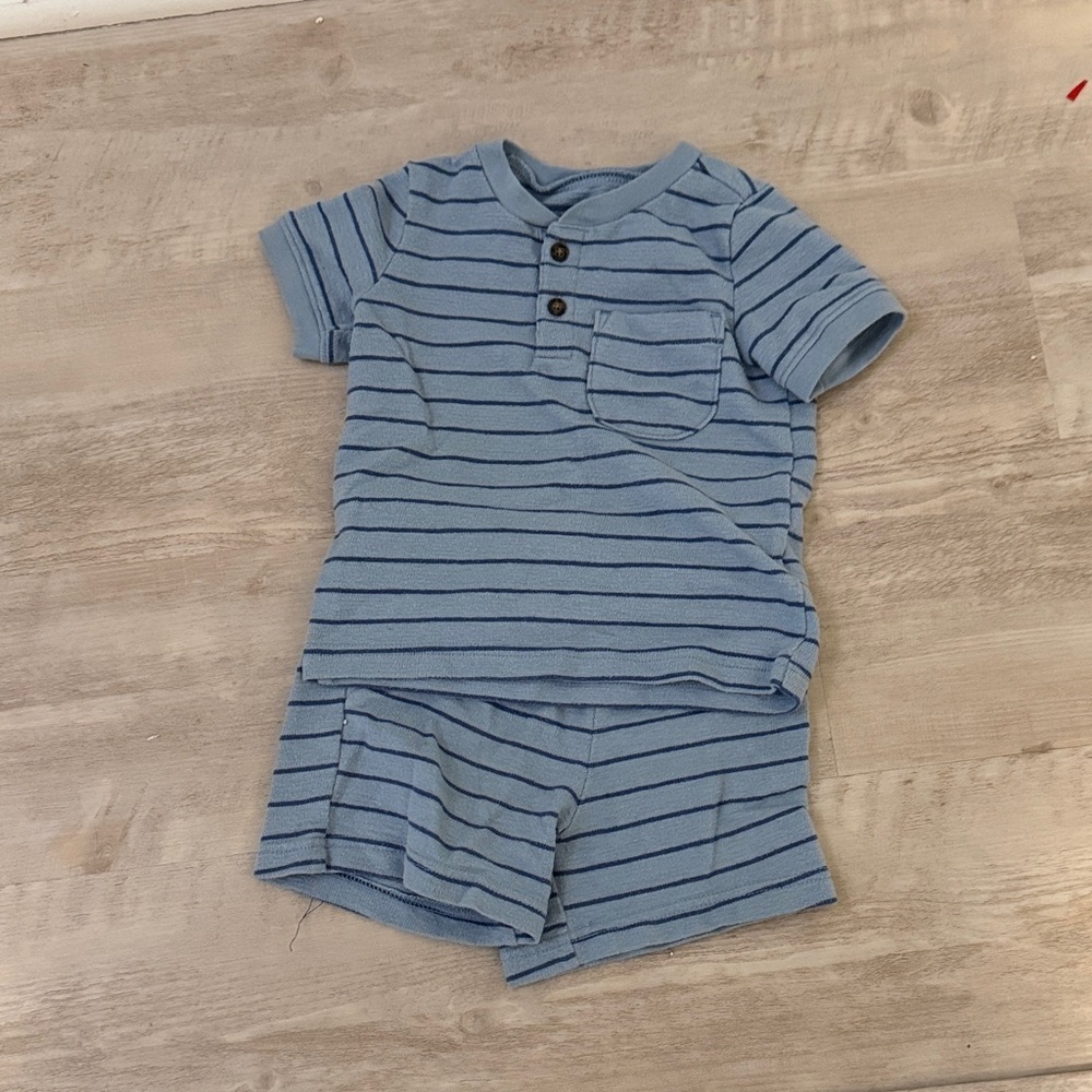 Carter's Blue Striped Kids Matching Set